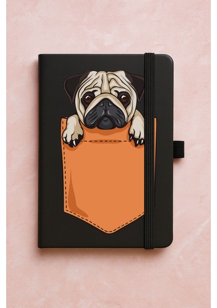 Promosyon Tarihsiz Premium Termo Defter Desenli 192 Yaprak - Cep Pug