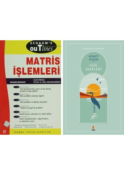 Matris Işlemleri Schaum’s + Göl Saatleri