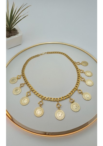 10 Çeyrekli Kolye, Çeyrek Altın Zincirli Kolye, Kilitli Çeyrek Takılabilir Kolye, Balık Sırtı Kolye ,xtaki ,5i Biryerde fiyatları