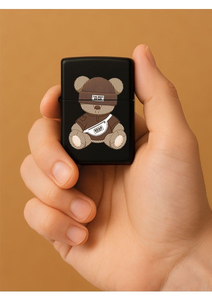 Özel Tasarım Şık ve Dayanıklı Uv Desenli Baskılı Benzinli Metal Çakmak Best Bear