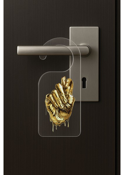 Baskılı Otel Oda Ev Daire Yatak Çocuk Odası Için Desenli Kapı Kolu Askısı Elhareketi