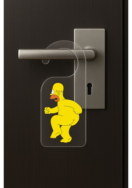 Baskılı Otel Oda Ev Daire Yatak Çocuk Odası Için Desenli Kapı Kolu Askısı Kaçamak