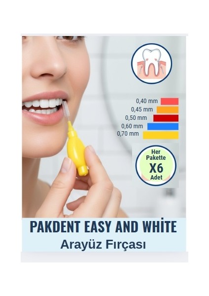 Arayüz Fırçası Diş Arası Temizleme Fırçası U Tipi Diş Arası Temizlik Turuncu 0,45 mm