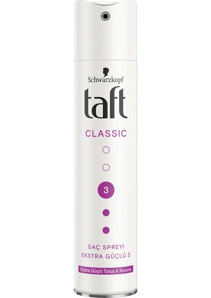 2 Adet Taft Saç Spreyi 250 ml No 3 Classic Extra Güçlü fiyatları