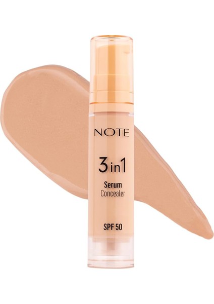 Note 3 In 1 Serum Concealer Spf 50 10 Medium Nemlendirici ve Aydınlatıcı Göz Altı Kapatıcısı