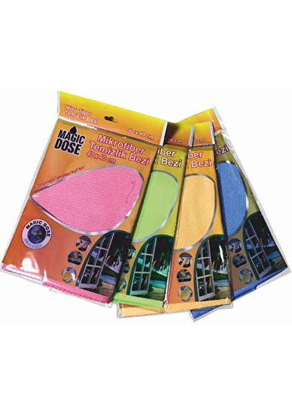 3 Adet Magic Dose Mikro Fiber Temizlik Bezi 40 x 40 cm