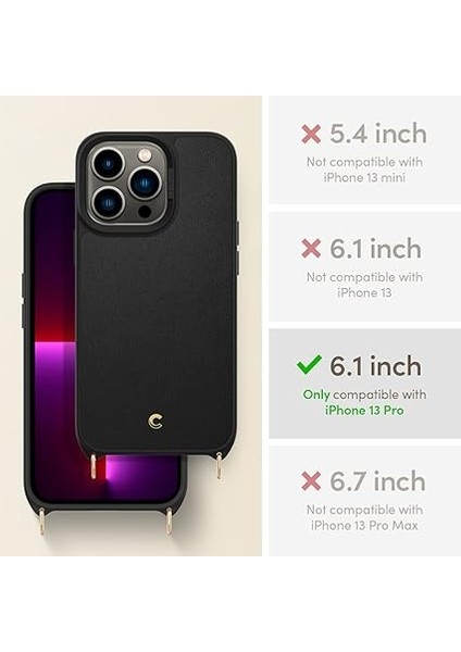 Ciel By Cyrıll iPhone 13 Pro Kılıf Classic Charm Black - ACS03582 fiyatları