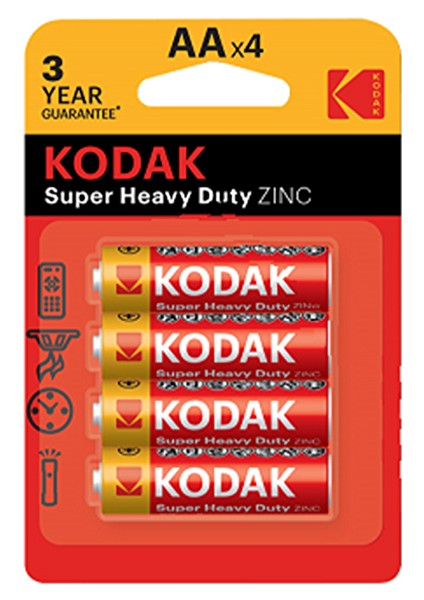 2 Adet Kodak Çinko Karbon Kalem Pil 4'lü