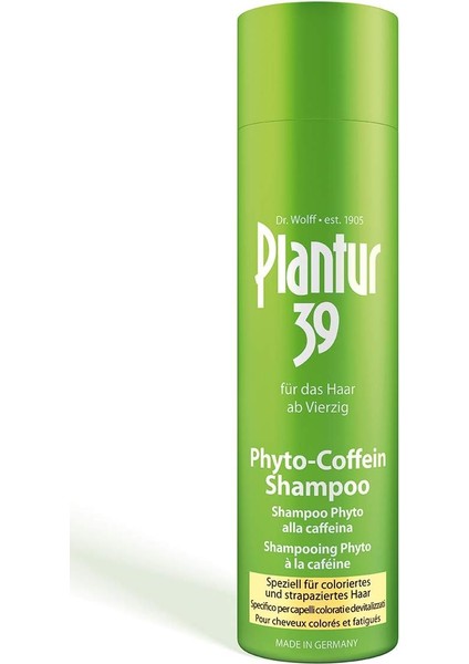 Plantur 39 Renkli ve Gelişmiş Saçlar Için Phyto-Coffein Şampuanı, Kırk Boyunca Saçlar Için 1 x 250 ml Â € " fiyatları