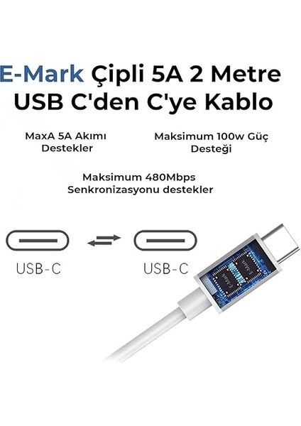 BXUC65FTA 65W Pd Typ-C Girişli Macbook Pro/air Şarj Cihazı, MacBook Air/pro 13/14/15/16 Inç LED Göstergeli ve Tüm Type-C Cihazlarıyla Uyumlu 2 Metre Type-C’den Type-C’ye Kablo fırsatları