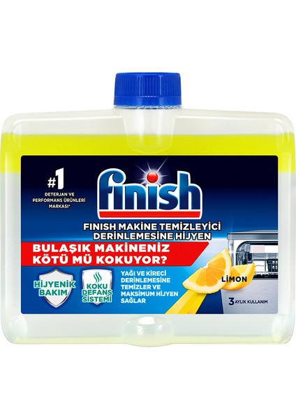 3 Adet Finish Bulaşık Makinesi Temizleyici 250 ml Limon fiyatları