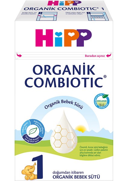 3 Adet Hipp Organik Combiotic Bebek Sütü 600 G fiyatları
