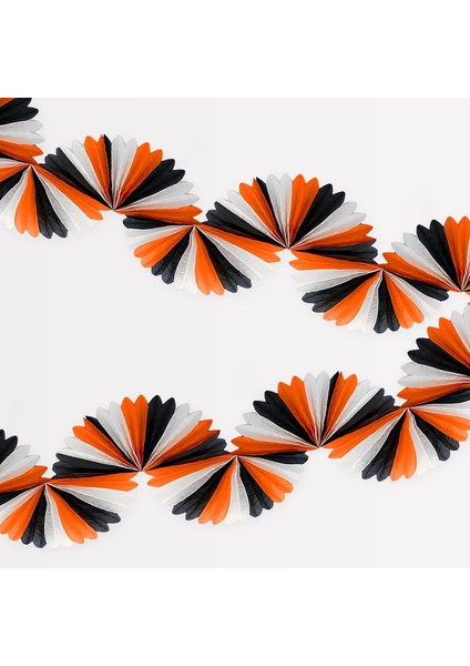 - & Orange Stripe Garland - Siyah & Turuncu Petekli Asılan Süs