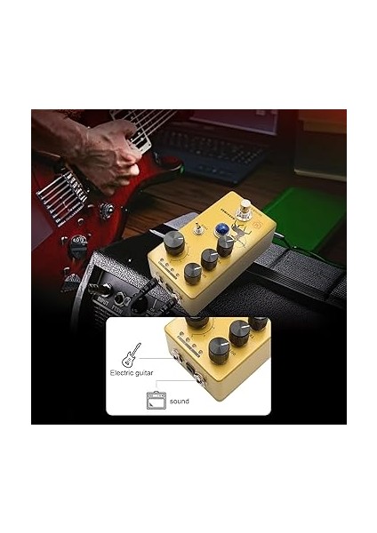 Overdrive/preamp/booster Gitar Efekt Pedalı 4 Kırpma Modu Anahtar ve Çıkış/tiz/kazanç Kontrolleri Elektro Gitar Iç Kompakt Taşınabil Dijital Gitar Efekt Işlemcisi - Marksman fiyatları