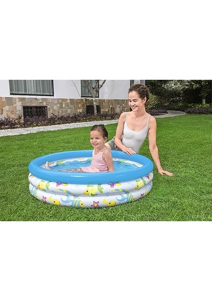 3 Boğum Desenli Çocuk Havuzu, 102CM x 25CM Bestway 51008 fiyatları