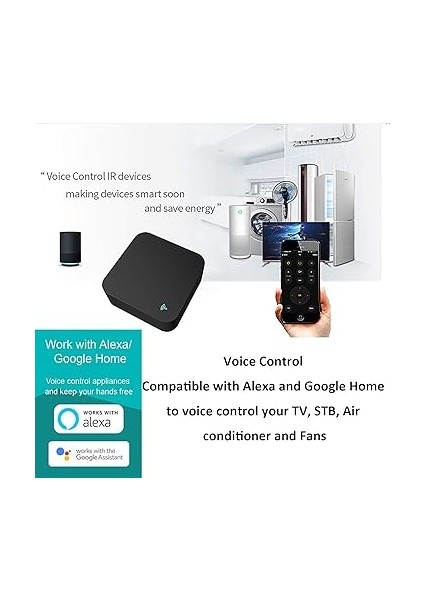Wifi Akıllı Uzaktan Kumanda Akıllı Ev Kızılötesi Evrensel Uzaktan Kumanda Blaster, Bir Tüm Kontrol Ac Tv DVD CD Aud Klima Sat Vb. Için, Hub Gerektirmez Alexa ve Google Home (Ir) ile Uyumlu indirimleri