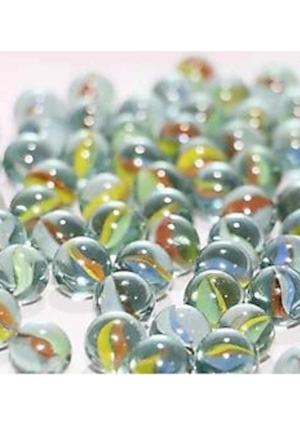 Litaetrend 100 Adet Karışık Renk Cam Misket Bilye Oyuncak Cam Bilya Gülle