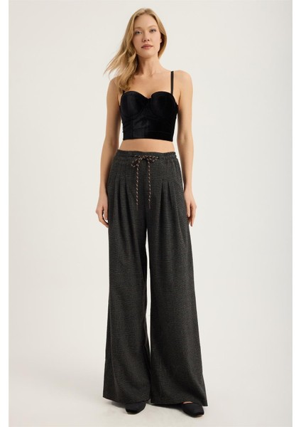 Ekose Bel Last Pantolon