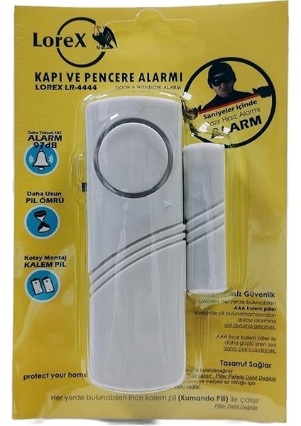 LR-4444 Pilli Kapı Pencere Alarm - Piller Hariç - Ev Alarmı - Kablosuz Pencere Alarmı - Hırsız Alarmı fiyatları