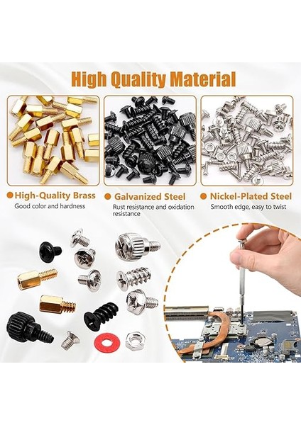Bilgisayar Için 502 Parçalı Vida Seti: Anakart, Dizüstü Bilgisayar, Kasa, Fan, Sabit Disk ve Ssd; Atx Muhafazası Için Yedek Parçalar modelleri