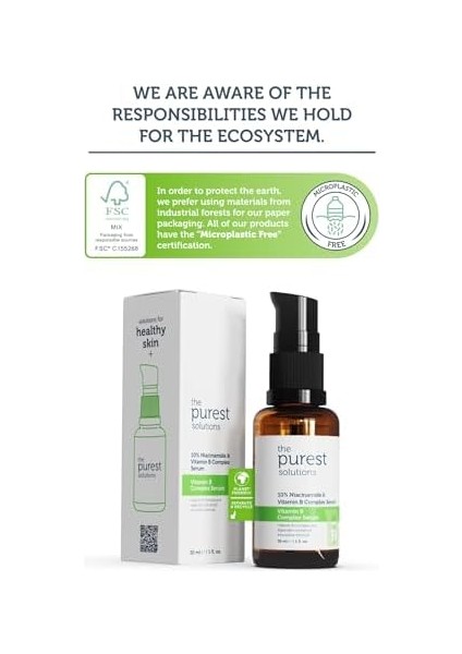 The Purest Solutions, Bariyer Güçlendirici ve Yatıştırıcı B Vitamini Cilt Bakım Serumu 30 ml (%10 Niacinamide + Provitamin B5) fiyatları