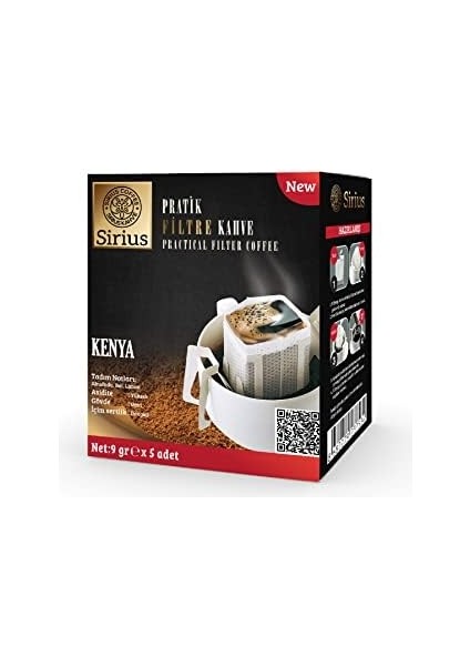 Sirius Premium Pratik Filtre Kahve Kenya (5 Ad.) fiyatları