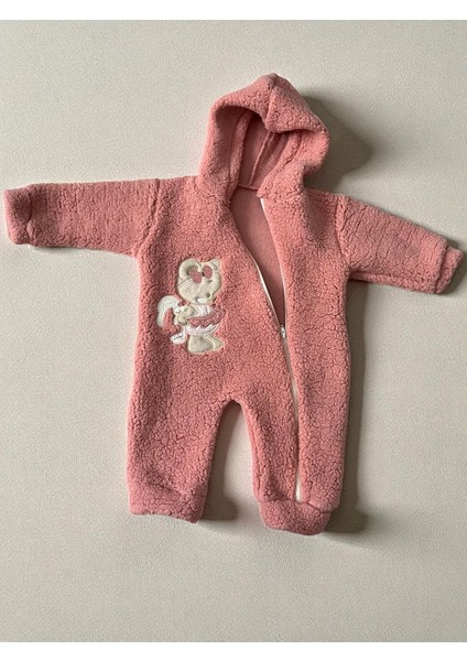 3-12 Ay Sevimli Hayvan Nakış Işlemeli Kapşonlu Fermuarlı Ekstra Yumuşak Welsoft Kuzu Tulum fiyatları