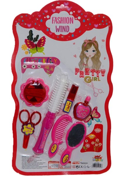 Moda Rüzgarı 7 Parça Makyaj ve Kuaför Seti