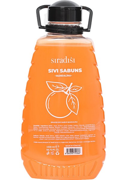4 Adet Sıradışı Sıvı Sabun Mandalina 1500 ml fiyatları
