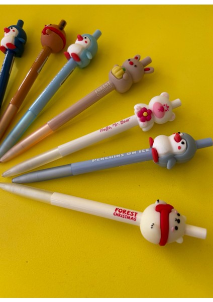 2'li Hayvan Figürlü Versatil Uçlu Kalem Seti | 0.7 Uç | Okul Hediyesi Kalem