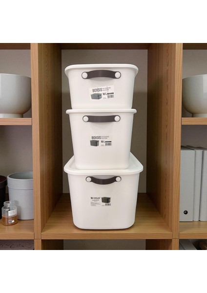 Boxsis Mix 10 ,15 ve 20 Lt Çok Amaçlı Düzenleyici Kapaklı Kutu – Dekoratif Saklama Kutusu Organizer indirimleri