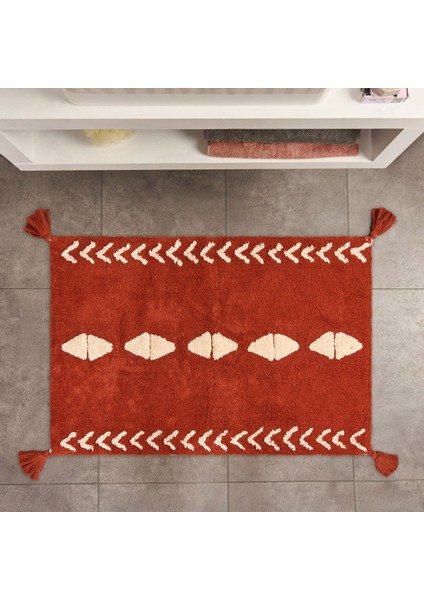 Soft Tufting Thek Banyo Paspası - Kiremit - 60X90 cm fiyatları