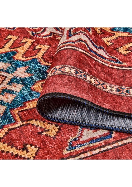 Soft Uşak Saray Desenli Halı - Kırmızı - 80X150 cm modelleri