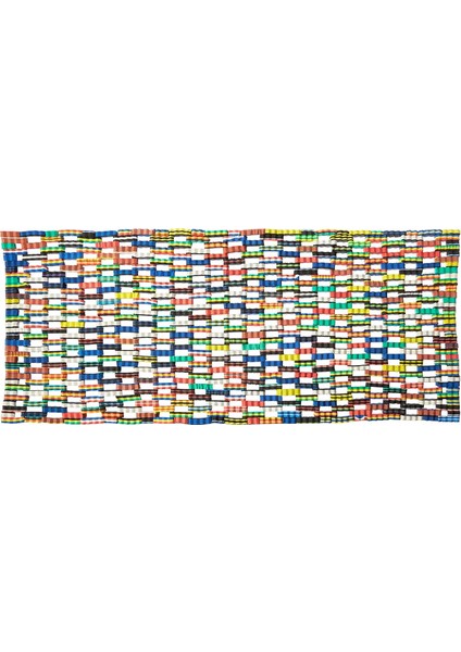 PML1001 Geri Dönüştürülmüş Parmak Arası Kapı Paspası, Tek Boyut, Çok Renkli