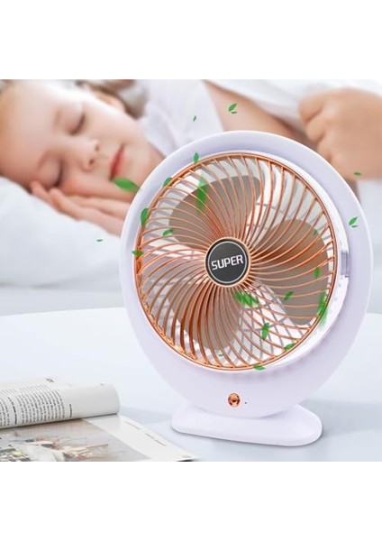 Masa Elektrikli Mini Masa 3 Hız Ayarlanabilir Güçlü Rüzgar 360 ° Döndürme Taşınabilir Masaüstü Fan Ofis Ev Yatak Odası Dış Mekan Kamp Için Sessiz Soğutma Fanı ( B) fiyatları