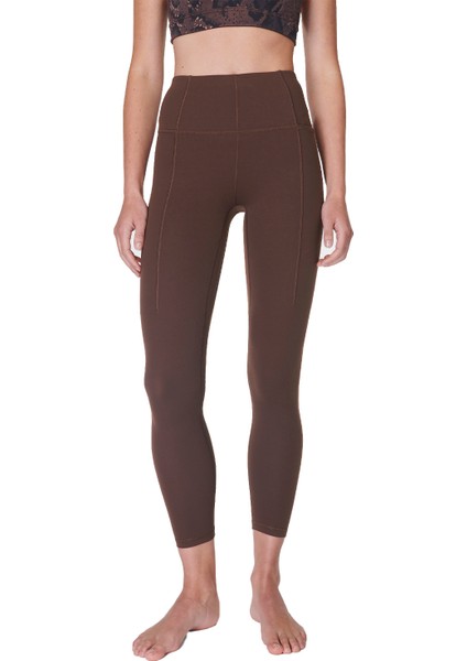 Super Soft 7/8 Kadın Kahverengi Yoga Tayt
