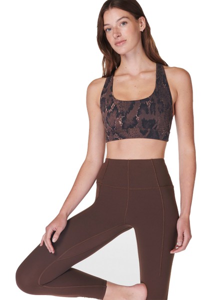 Super Soft 7/8 Kadın Kahverengi Yoga Tayt fiyatları