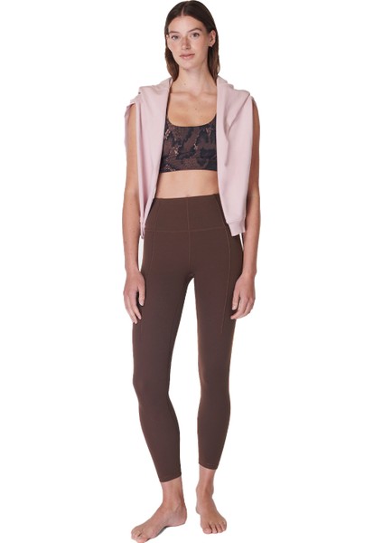 Super Soft 7/8 Kadın Kahverengi Yoga Tayt modelleri