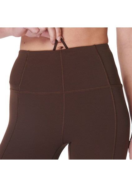 Super Soft 7/8 Kadın Kahverengi Yoga Tayt