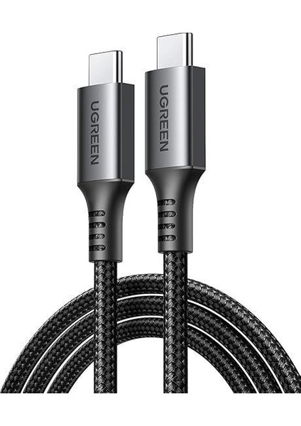 Usb-C 60W 3A Qc Pd Örgülü Hızlı Şarj Kablosu, 1 Metre, Siyah, 15373