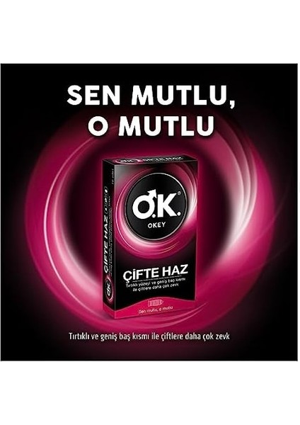 Okey Çifte Haz Prezervatif 10 Adet fiyatları