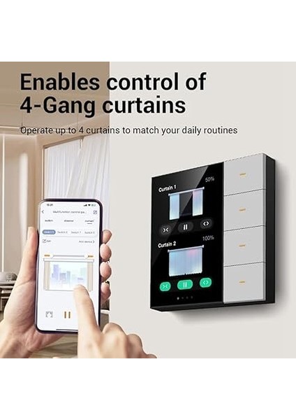 Tuya Zigbee 3.5 Inç Akıllı Duvar Anahtarı Dokunmatik Ekran 4 Grup Anahtarı 8 Yollu Sahne Radar Sensörü Karartma Anahtarı Akıllı Ev B indirimleri