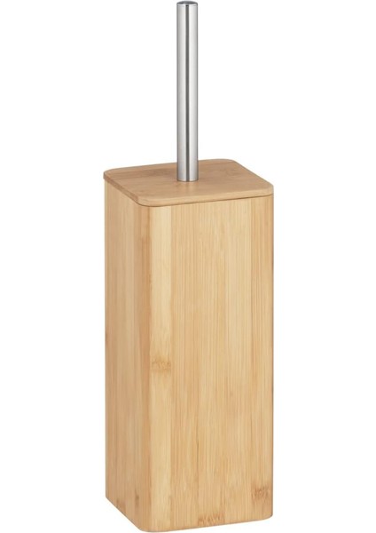 Bambu Tuvalet Fırçası Tutucu, Metal, Ahşap, 37,5 x 11 x 11