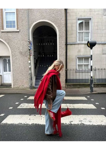 Puffy Yumuşak Dokulu Soft Atkı Omuz Şalı