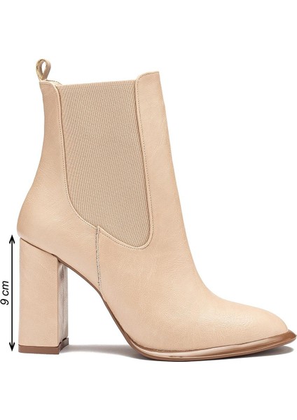 Kadın Kaymaz Taban Elastik Yan Bantlı Yüksek Topuklu Günlük Bot 1510 fiyatları