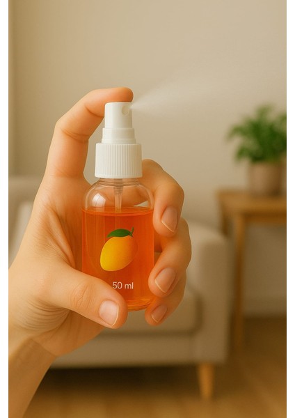 Mango Kokulu 50 ml Çok Amaçlı Oda, Araç ve Kumaş Spreyi – Uzun Süre Etkili ferah koku
