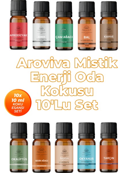 Umay Rüzgarı Enerji Esansiyel Uçucu Koku Yağı Buhurdanlık Yağı Difüzör Esansı 10'lu Set 10X10ML