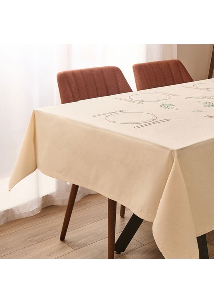 Soft Senem Masa Örtüsü - Bej - 145X200 cm