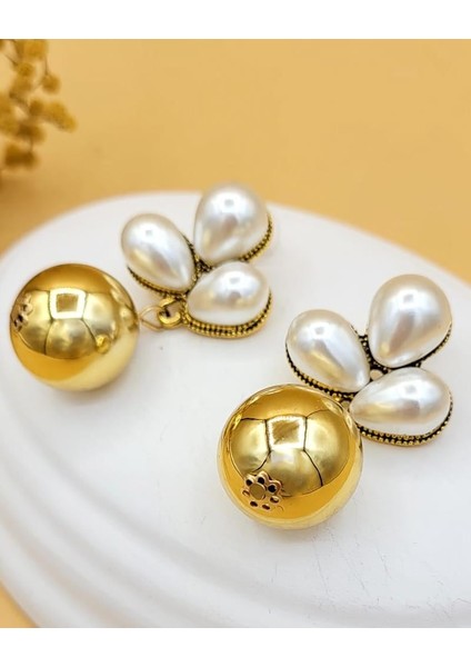 Incili Gold Damla Pirinç Küpe fırsatları