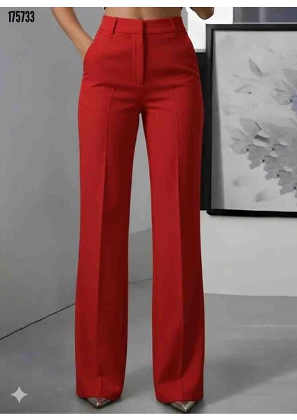 Kadın Yüksek Bel Cepli Ithal Krep Pantolon fiyatları